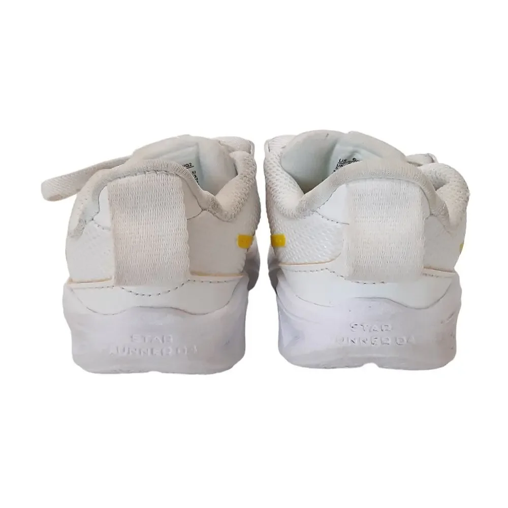Nike Star Runner 4 Low Top Sneakers Baby 6C Toddler Running Shoes White Yellow